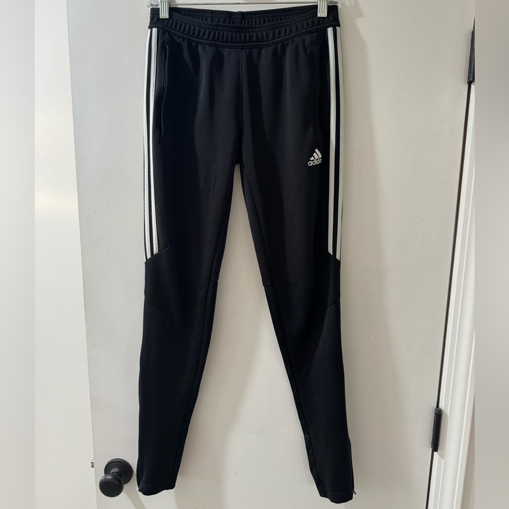 Adidas Women’s Black Track Pants with White Stripe